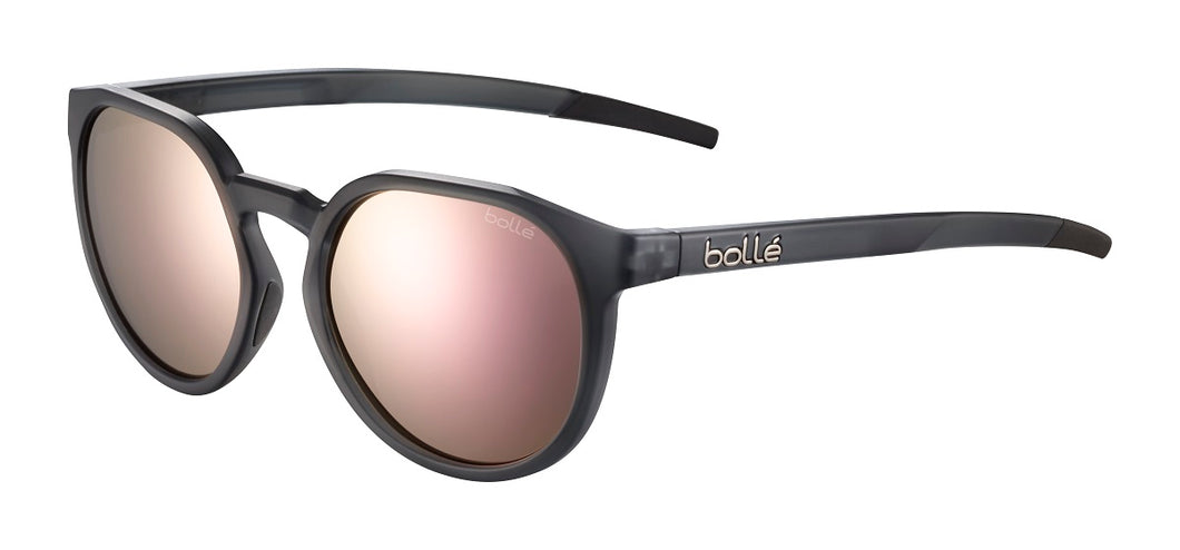 Bollé Merit Polarized Sunglasses - Black Crystal Matte - Brown Pink Polarized - BS015004